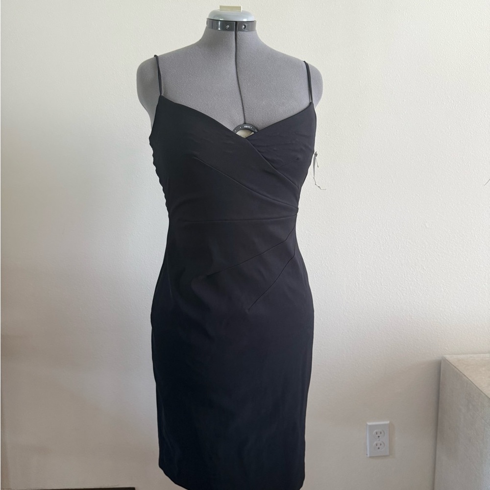 Vintage early 90s Laundry by Shelli Segal Black Spaghetti Strap Dress NWT